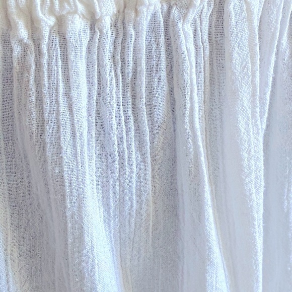 Tiered Maxi Skirt Low Rise w Crochet Hem Elastic Waistband Size fit up to M/L - Picture 6 of 8